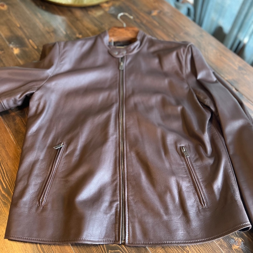Lucky Brand Leather Bonneville Racer Jacket in XL - Picture 3 of 13
